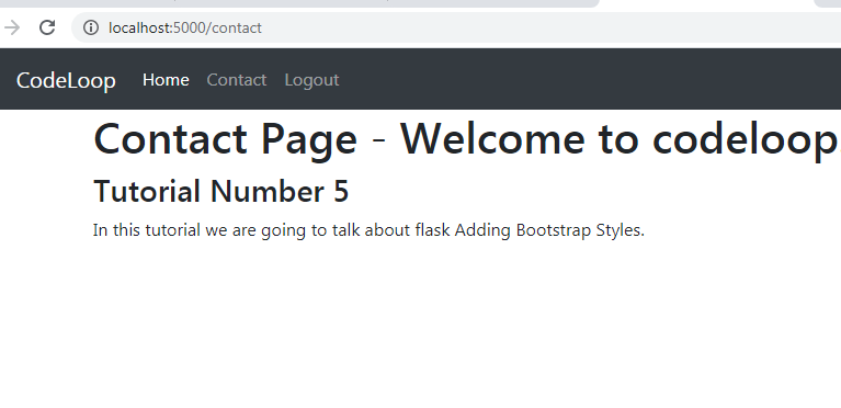 Flask Adding Bootstrap