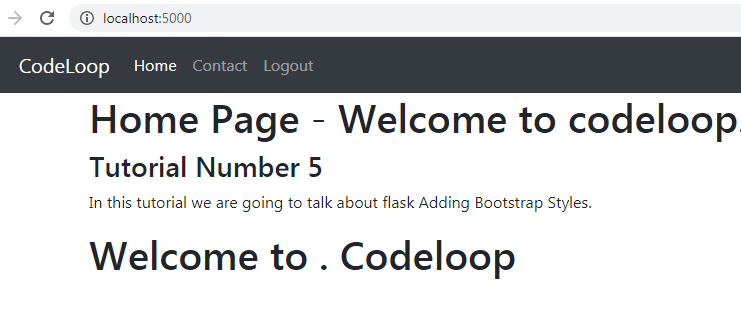 Flask Tutorial - Adding Bootstrap Styles to Flask