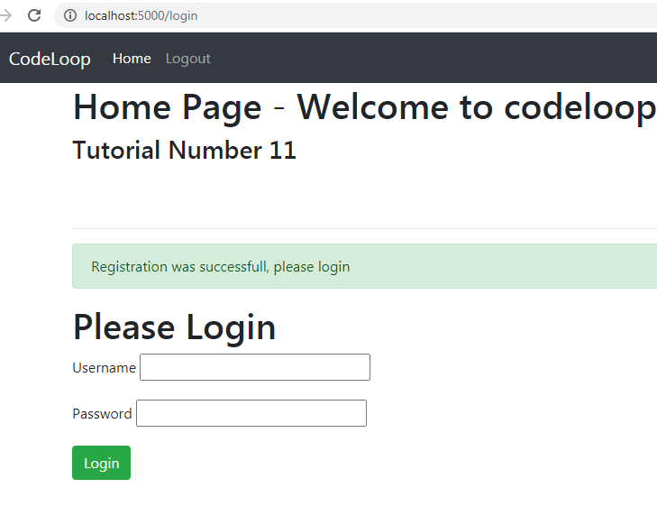 Flask WTF Registration Form with SQLAlchemy