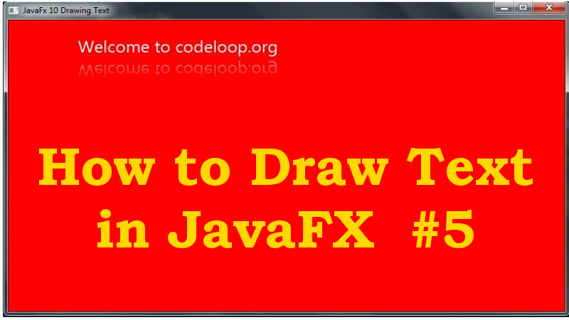 How to Draw Text in JavaFX