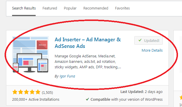 WordPress Google AdSense Ad Inserter 