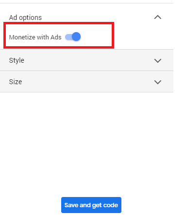 AdSense Matched Content Ad Options
