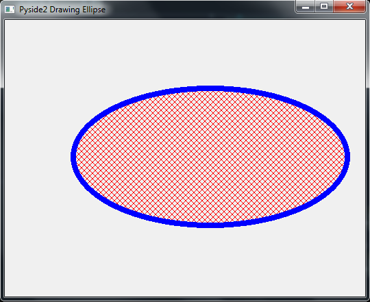 Python | Creating Ellipse in Pyside2 with QPainter