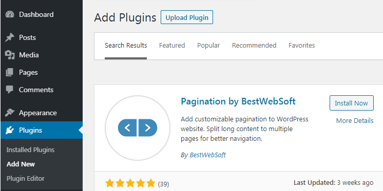 WordPress Pagination