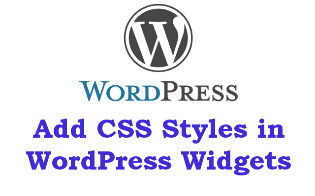 Add CSS Styles in WordPress Widgets
