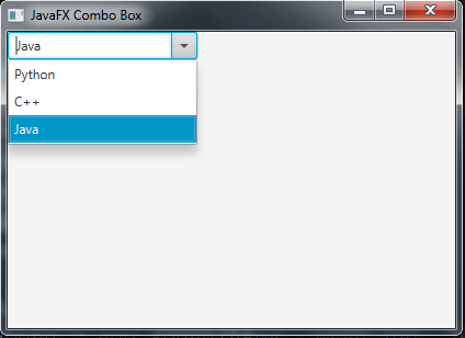 Java GUI - Creating ComboBox in JavaFX