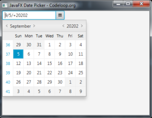 How to Create Java DatePicker with JavaFX - Codeloop