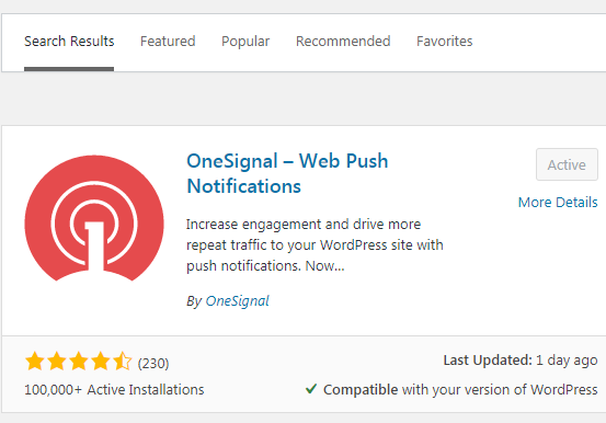 One Signal Push Notification 