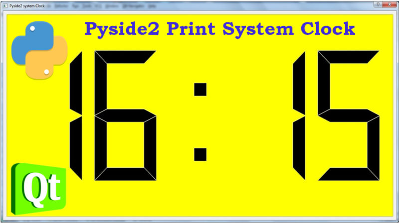 Python Print System Time with Pyside2