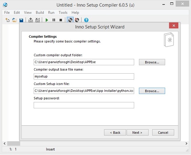 Inno Setup Compiler Setting 