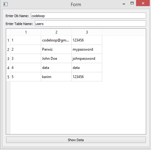 PyQt5 Tutorial - Retrieve Data from MySQL in QTableWidget