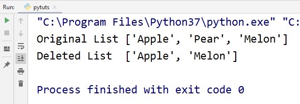 Deleting Item From List in Python