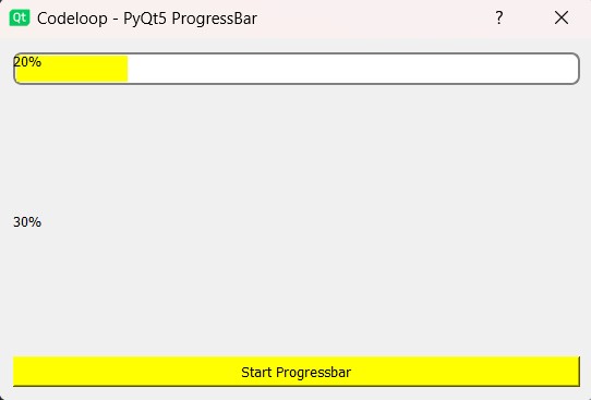 PyQt5 QProgressBar Customization