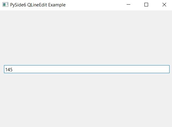 QLineEdit in Python PySide6