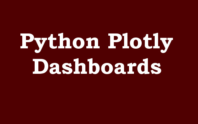 Python Plotly Dashboards