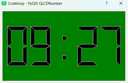 Python GUI Development - PyQt5 QLCDNumber