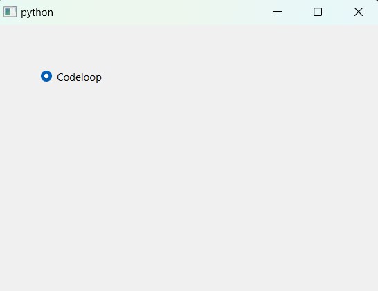 How to Create QRadioButton in PySide6