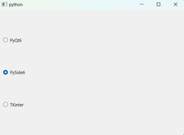 How to Create QRadioButton in PySide6