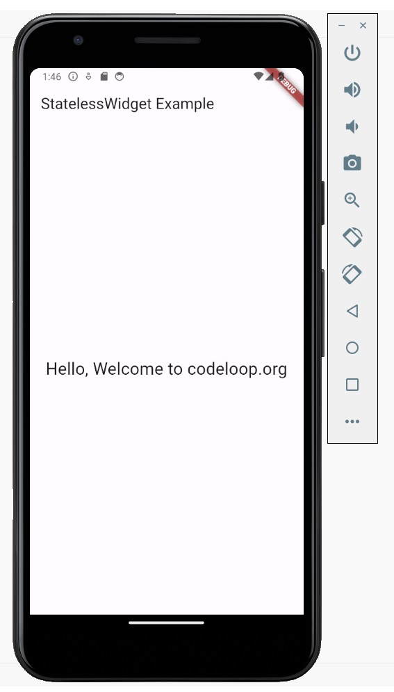 Stateless Widget in Flutter