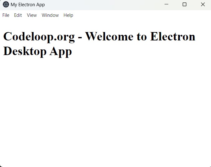 How to Create Desktop App With JavaScript & Electron