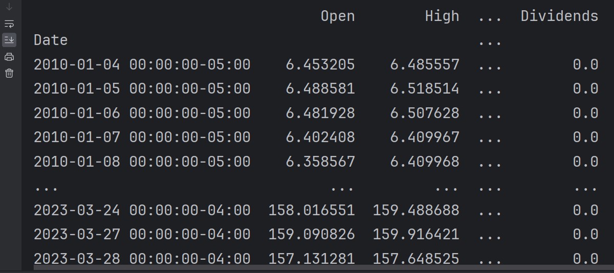 Yahoo Finance API for Python