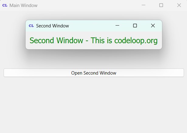 How to Open Second Window in PyQt6